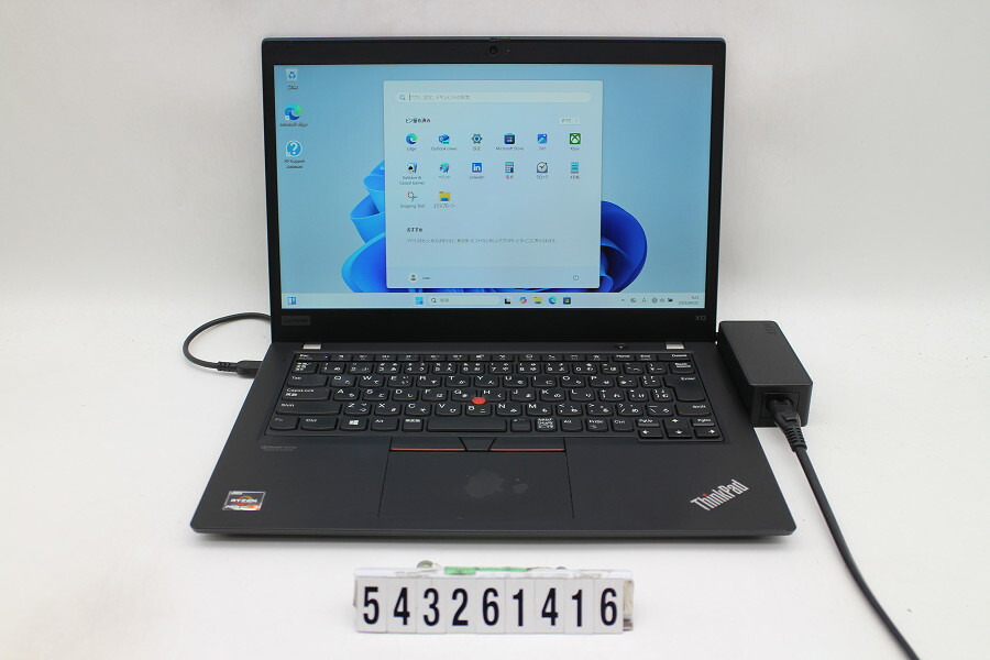 Lenovo ThinkPad X13 Gen1 Ryzen 3 PRO 4450U 2.5GHz/16GB/256GB(SSD)/13.3W/FHD(1920x1080)/Win11 仄めかし文字記号消えあり【中古】【20260430】 パソコン-パソコン・周辺機器-ノートPC