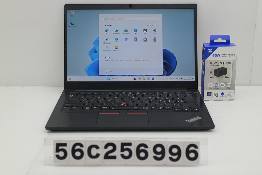 Lenovo ThinkPad E14 Gen4 Core i7 1255U 1.7GHz/16GB/256GB(SSD)/14W/FHD(1920x1080)/Win11 飾りつけ欠けらあり【中古】【20260612】