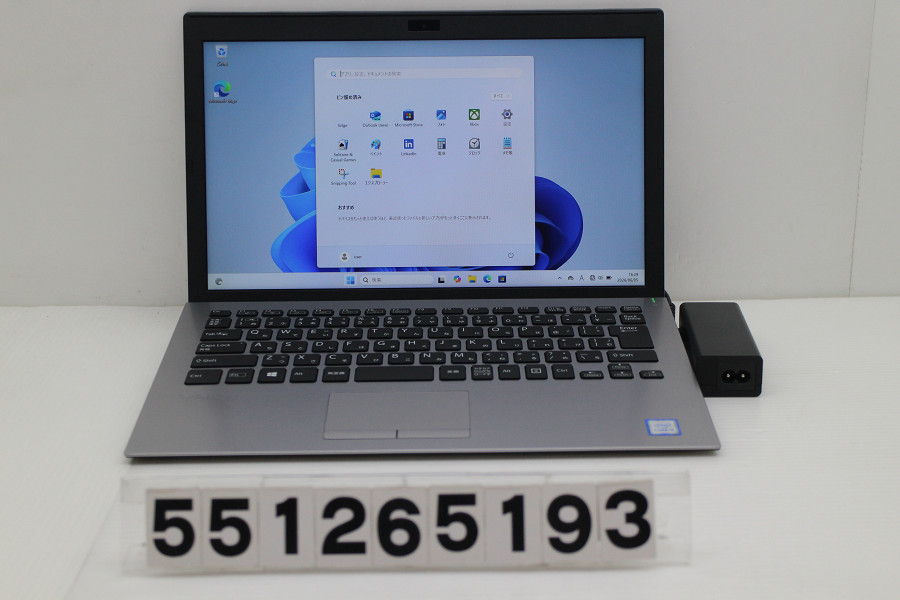 VAIO VJPG11C12N Core i5 8250U 1.6GHz/8GB/256GB(SSD)/13.3W/FHD(1920x1080)/Win11【中古】【20260610】