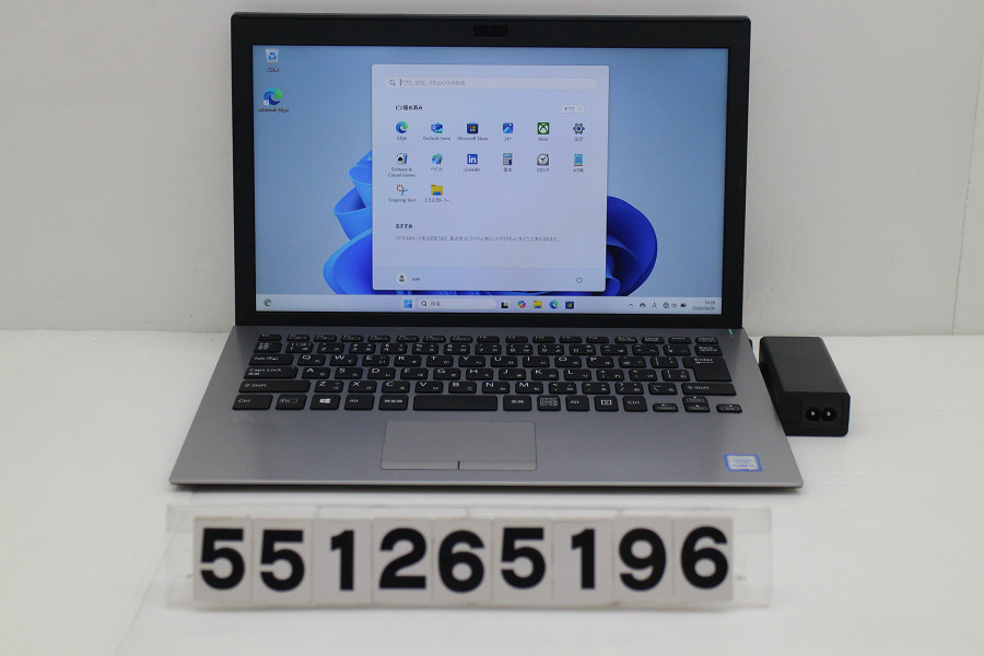 VAIO VJPG11C12N Core i5 8250U 1.6GHz/8GB/256GB(SSD)/13.3W/FHD(1920x1080)/Win11【中古】【20260610】