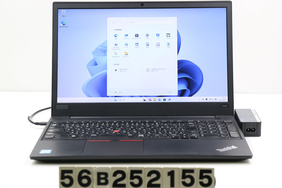 Lenovo ThinkPad E580 Core i5 8250U 1.6GHz/8GB/256GB(SSD)/15.6W/FHD(1920x1080)/Win11【中古】【20260226】
