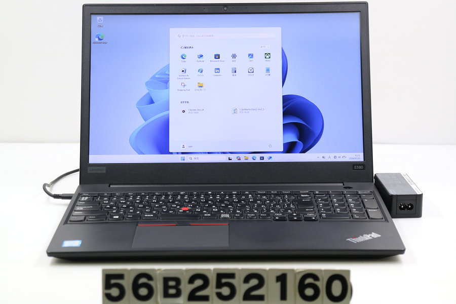 Lenovo ThinkPad E580 Core i5 8250U 1.6GHz/8GB/256GB(SSD)/15.6W/FHD(1920x1080)/Win11【中古】【20260226】