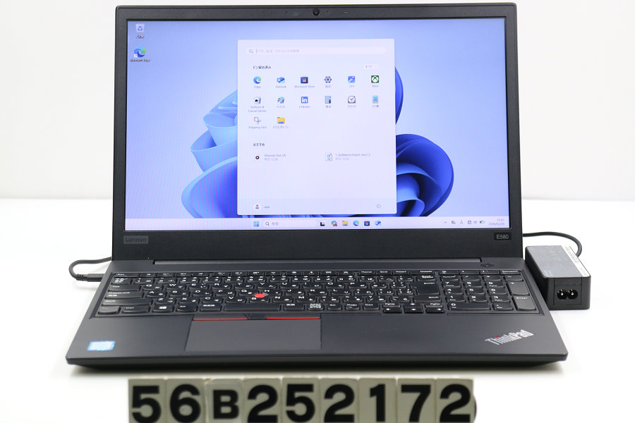 Lenovo ThinkPad E580 Core i5 8250U 1.6GHz/8GB/256GB(SSD)/15.6W/FHD(1920x1080)/Win11【中古】【20260226】