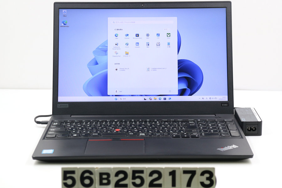 Lenovo ThinkPad E580 Core i5 8250U 1.6GHz/8GB/256GB(SSD)/15.6W/FHD(1920x1080)/Win11【中古】【20260226】