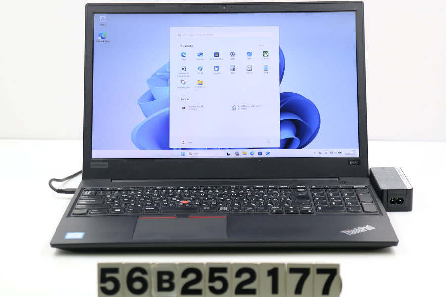 Lenovo ThinkPad E580 Core i5 8250U 1.6GHz/8GB/256GB(SSD)/15.6W/FHD(1920x1080)/Win11【中古】【20260226】