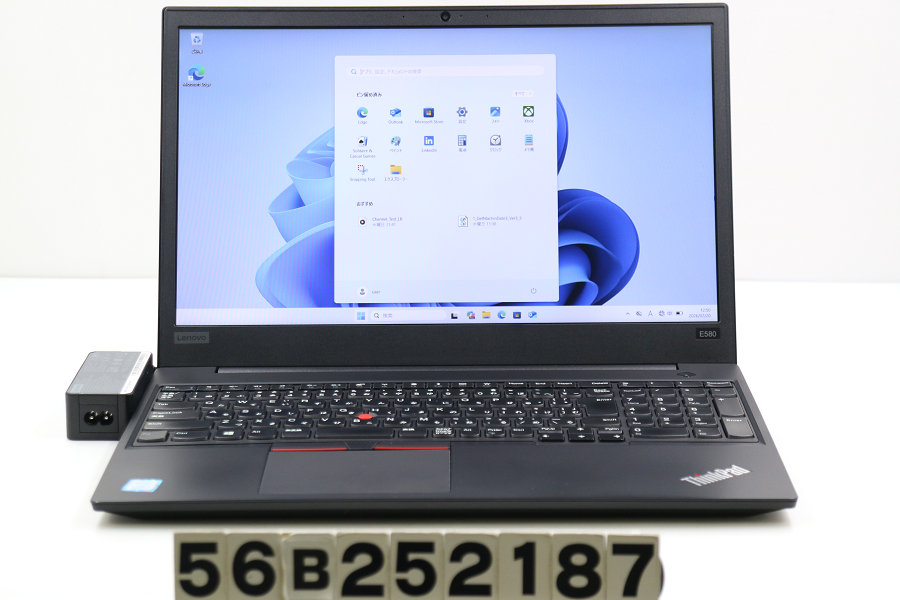 Lenovo ThinkPad E580 Core i5 8250U 1.6GHz/8GB/256GB(SSD)/15.6W/FHD(1920x1080)/Win11【中古】【20260226】