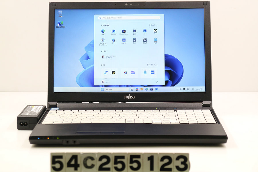 富士通 LIFEBOOK A579/BX Core i5 8265U 1.6GHz/8GB/256GB(SSD)/Multi/15.6W/FWXGA(1366x768)/Win11【中古】【20260402】