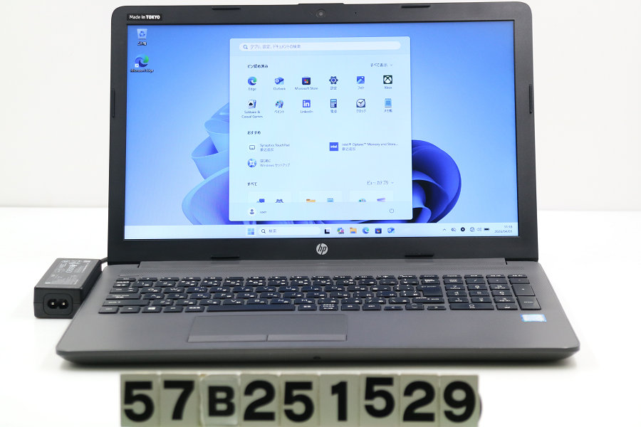 hp 250 G7 Core i5 8265U 1.6GHz/8GB/500GB(SSD)/Multi/15.6W/FWXGA(1366x768)/Win11【中古】【20260402】