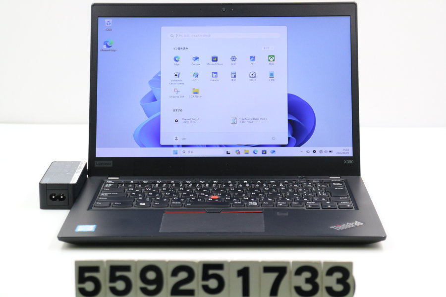 Lenovo ThinkPad X390 Core i5 8365U 1.6GHz/16GB/256GB(SSD)/13.3W/FHD(1920x1080)/Win11【中古】【20260410】