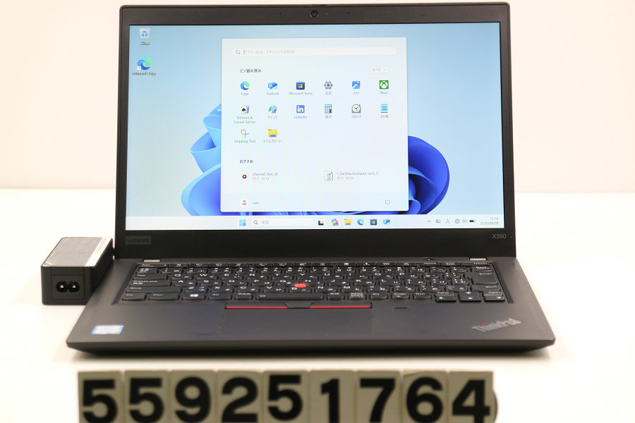 Lenovo ThinkPad X390 Core i5 8365U 1.6GHz/16GB/256GB(SSD)/13.3W/FHD(1920x1080)/Win11【中古】【20260410】