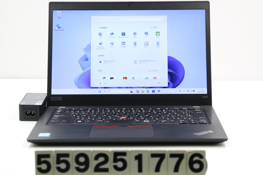 Lenovo ThinkPad X390 Core i5 8365U 1.6GHz/16GB/256GB(SSD)/13.3W/FHD(1920x1080)/Win11【中古】【20260410】 25,725円