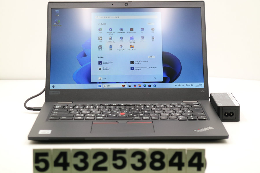【ジャンク品】Lenovo ThinkPad L13 Core i3 10110U 2.1GHz/4GB/256GB/13.3W/FWXGA(1366x768)/Win11 バッテリー完全消耗【中古】【20250514】