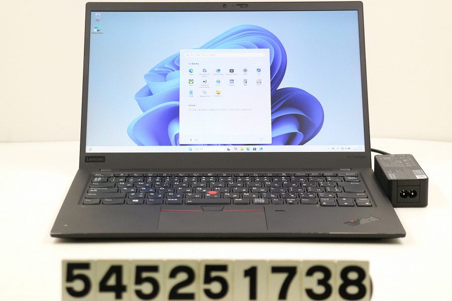 Lenovo ThinkPad X1 Carbon 8th Gen Core i5 10210U 1.6GHz/8GB/256GB(SSD)/14W/FHD(1920x1080)/Win11 パームペンキ塗り釣り浮きあり【中古】【20250730】