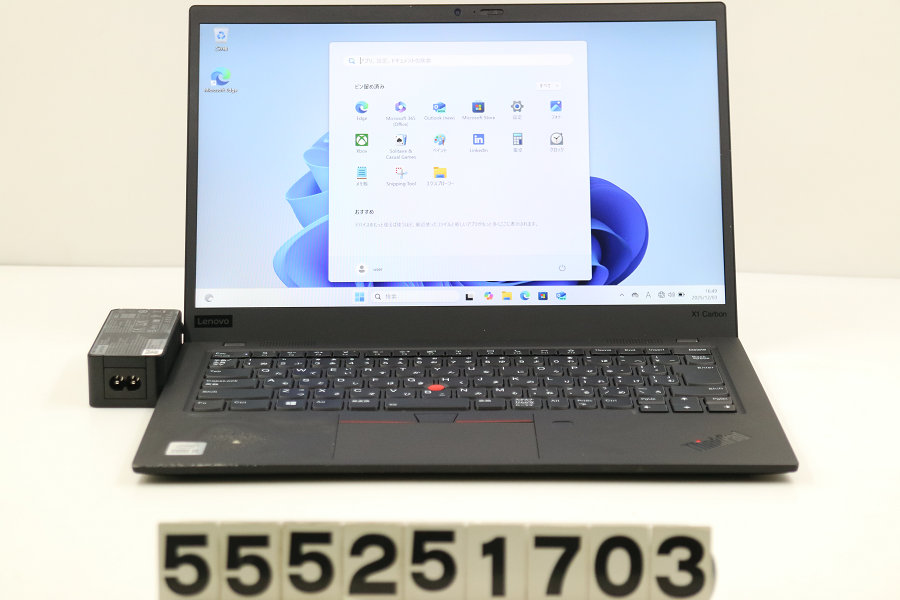 Lenovo ThinkPad X1 Carbon 8th Gen Core i5 10210U 1.6GHz/8GB/256GB(SSD)/14W/FHD(1920x1080)/Win11 パームペンキ塗りハゲあり【中古】【20251204】