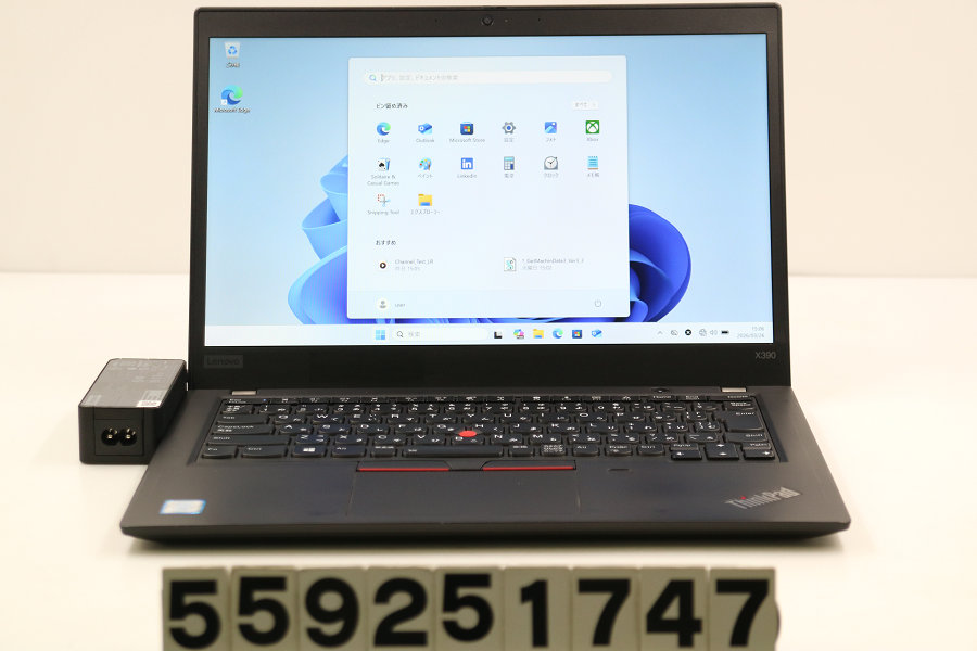 Lenovo ThinkPad X390 Core i5 8365U 1.6GHz/16GB/256GB(SSD)/13.3W/FHD(1920x1080)/Win11 外装摩耗あり【中古】【20260401】