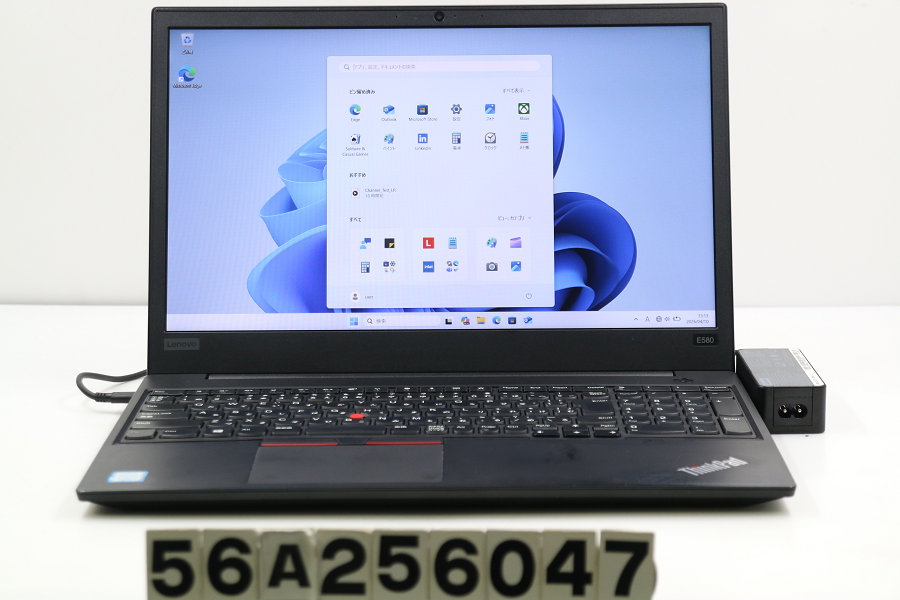 Lenovo ThinkPad E580 Core i5 8250U 1.6GHz/8GB/256GB(SSD)/15.6W/FHD(1920x1080)/Win11 飾りつけ削れあり【中古】【20260415】
