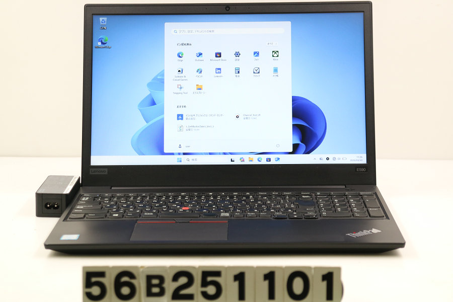 Lenovo ThinkPad E590 Core i5 8265U 1.6GHz/8GB/256GB(SSD)/15.6W/FWXGA(1366x768)/Win11 パームヒビあり【中古】【20260401】