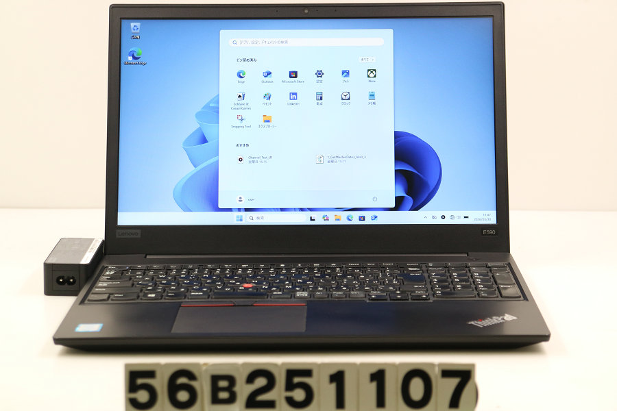 Lenovo ThinkPad E590 Core i5 8265U 1.6GHz/8GB/256GB(SSD)/15.6W/FWXGA(1366x768)/Win11 画面シミあり【中古】【20260401】