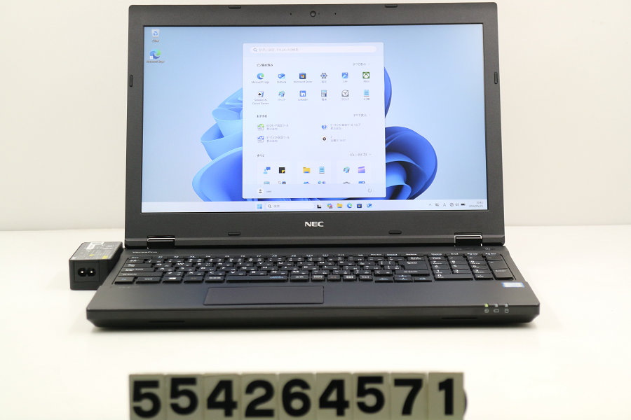 NEC マイコン-VKT16XZG4 Core i5 8250U 1.6GHz/8GB/256GB(SSD)/ヴィデオディスク/15.6W/FHD(1920x1080)/RS232C/Win11【中古】【20260527】