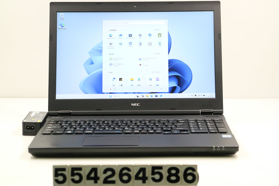 NEC マイコン-VKT16XZG4 Core i5 8250U 1.6GHz/8GB/256GB(SSD)/ヴィデオディスク/15.6W/FHD(1920x1080)/RS232C/Win11【中古】【20260527】