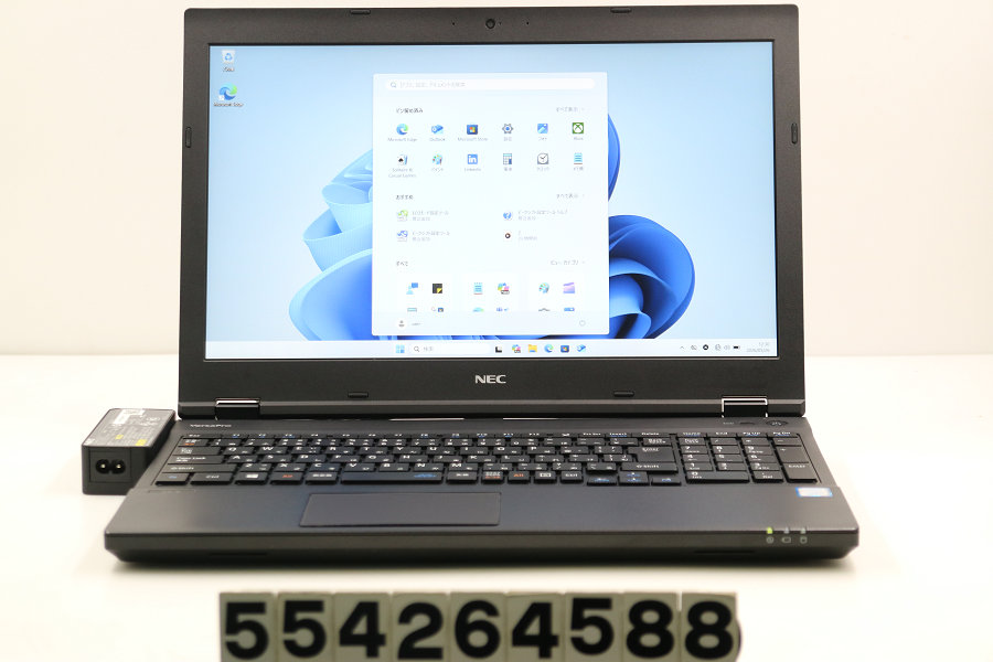 NEC マイコン-VKT16XZG4 Core i5 8250U 1.6GHz/8GB/256GB(SSD)/ヴィデオディスク/15.6W/FHD(1920x1080)/RS232C/Win11【中古】【20260527】
