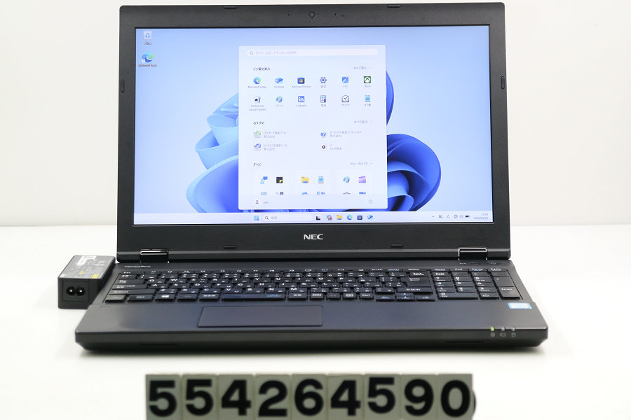 NEC マイコン-VKT16XZG4 Core i5 8250U 1.6GHz/8GB/256GB(SSD)/ヴィデオディスク/15.6W/FHD(1920x1080)/RS232C/Win11【中古】【20260527】