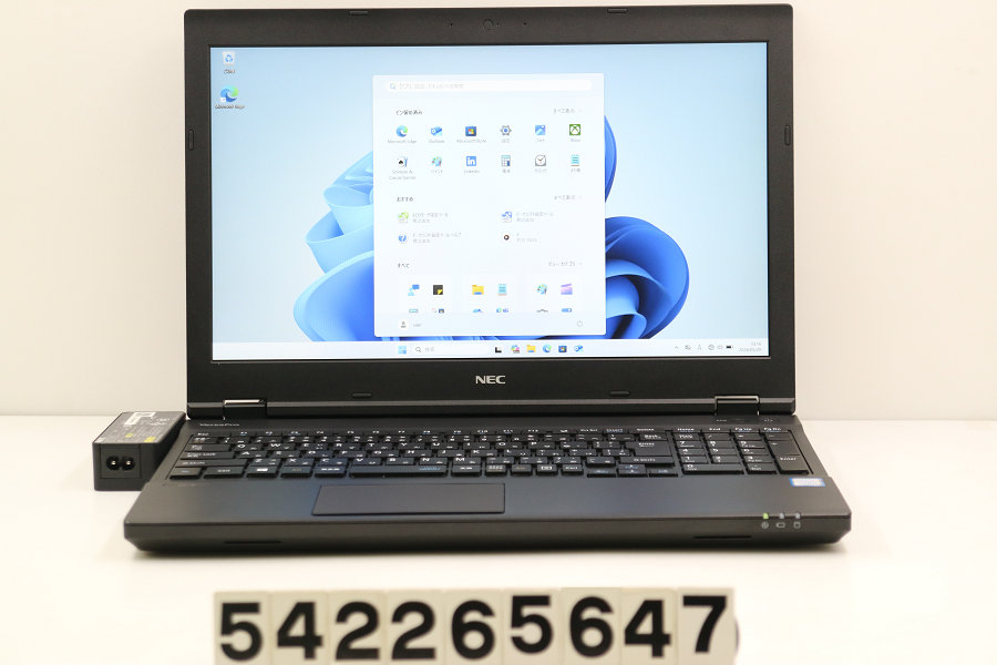 NEC パソコン-VKT16XZG4 Core i5 8250U 1.6GHz/8GB/128GB(SSD)/ヴィデオディスク/15.6W/FHD(1920x1080)/RS232C/Win11【中古】【20260603】
