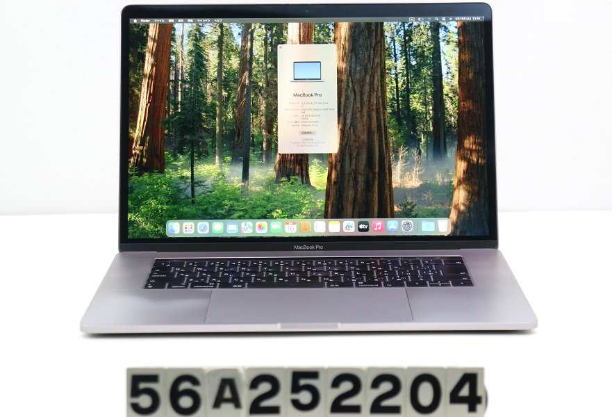 Apple MacBook Pro 15in 2018 A1990 Core i7 8750H 2.2GHz/16GB/256GB/QWXGA+(2880x1800)/Radeon Pro 555X AC欠品【中古】【20260625】
