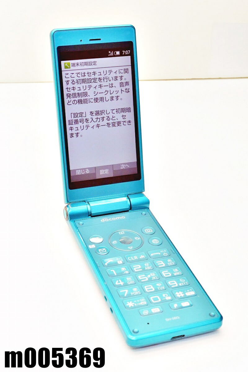 楽天市場 白ロム Docomo Simロック中 Sharp Aquos ケータイ 2gb Android4 4 4 Blue Green Sh 06g 初期化済 M 中古 K0915 Tceダイレクト楽天市場店