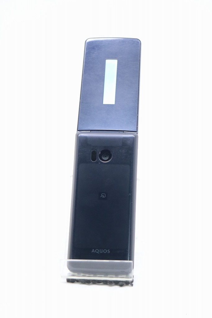白ロムdocomoSIMロック解除済SHARPAQUOSケータイ8GBAndroid8.1BlackSH-02L初期化済【m011300】【中古】【K20220523】