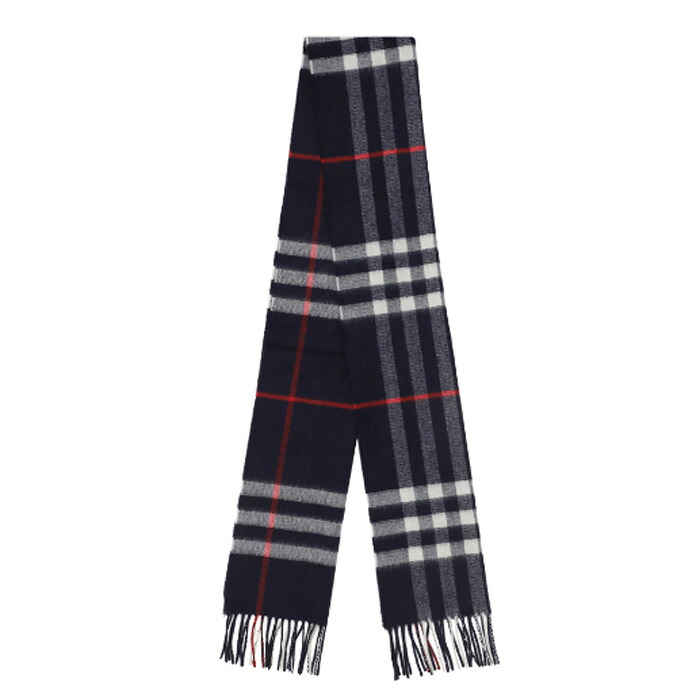 赤ちょうちんバリーBURBERRY MEN MUFFLER メンズえり巻き 8076582 A1222 NAVY【並行輸入品】【新古品・未当て嵌める品】