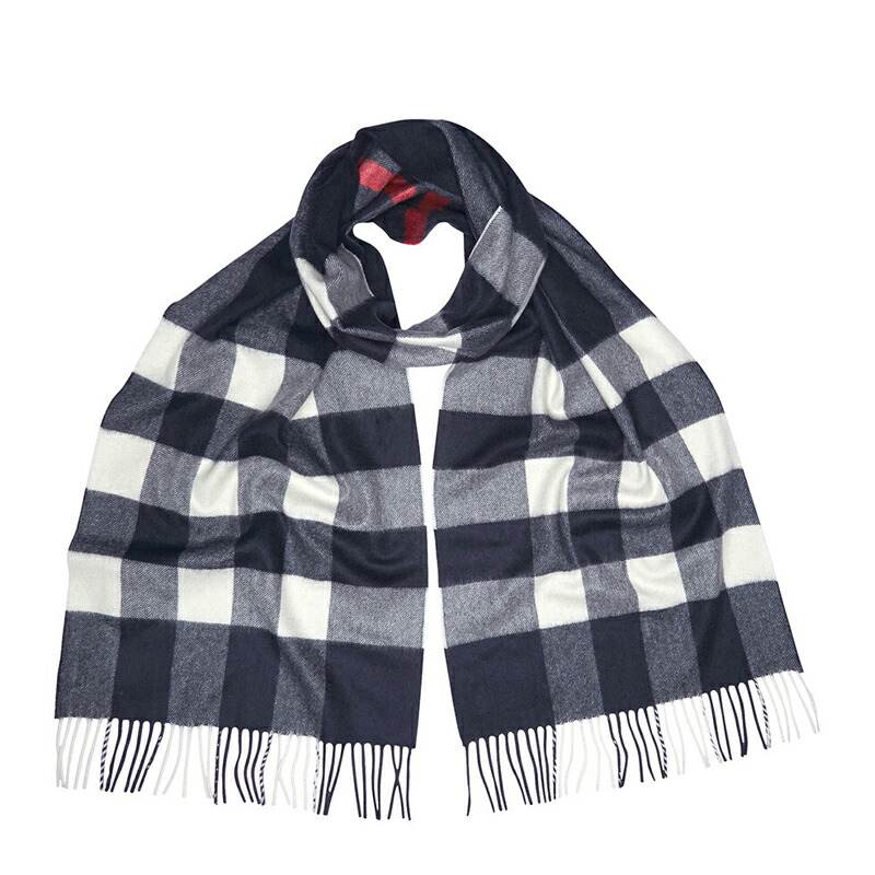 赤ちょうちんバリーBURBERRY MUFFLER メンズえり巻き 4031054 4100B NAVY【並行輸入品】【新古品・未当て嵌める品】