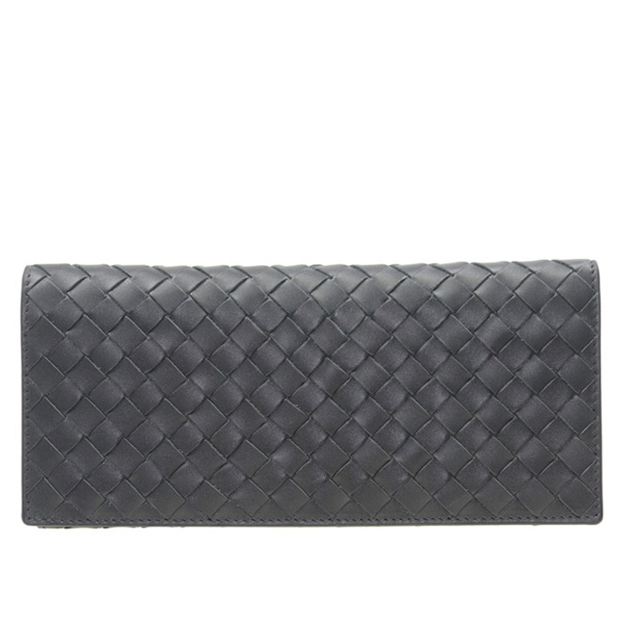 ボッテガヴェネタ BOTTEGA VENETA 120697 V4651 2015 DARK GRAY メンズ長紙入れ（紙入れ） イントレチャート【並行輸入品】【新古品・未当て嵌める品】