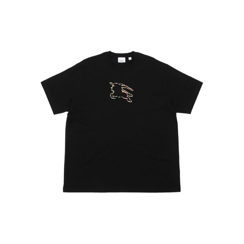 バーバリーBURBERRY メンズブラックコットンTシャツ 8070681 A1189 BLACK【並行輸入品】【新古品・未使用品】|TCONNECTオンラインストア