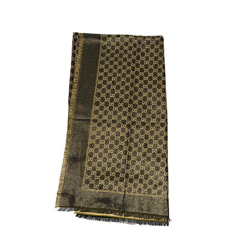 グッチ GUCCI レディース消音装置499352 3G119 1075 ラメ GG ジャカード膝掛け【並行輸入品】【新古品・未当てはめる品】