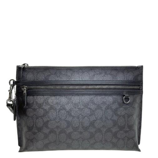コーチ ポーチ メンズ COACH セカンドバッグ シグネチャー キャリーオール ポーチ CY985 QBMI5【並行輸入品】【新古品・未使用品】｜TCONNECTオンラインストア