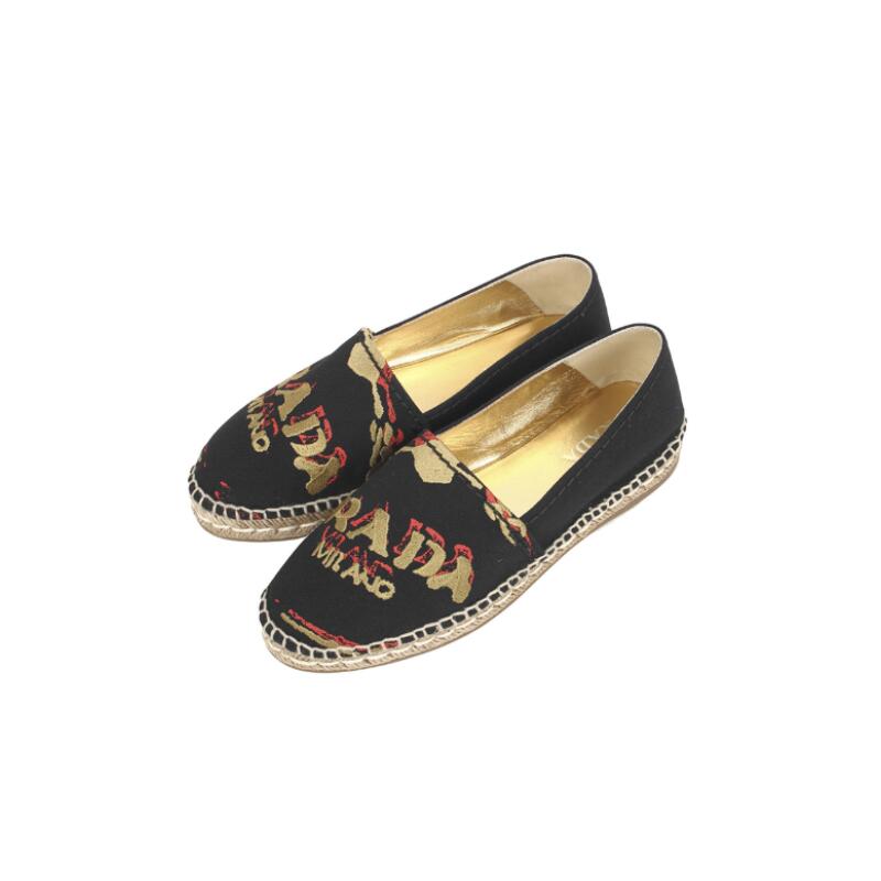 プラダ PRADA レディース 黒いこと フィッシャーマン シューズ 1S292H 1OLO F0002【並行輸入品】【新古品・未当て嵌める品】