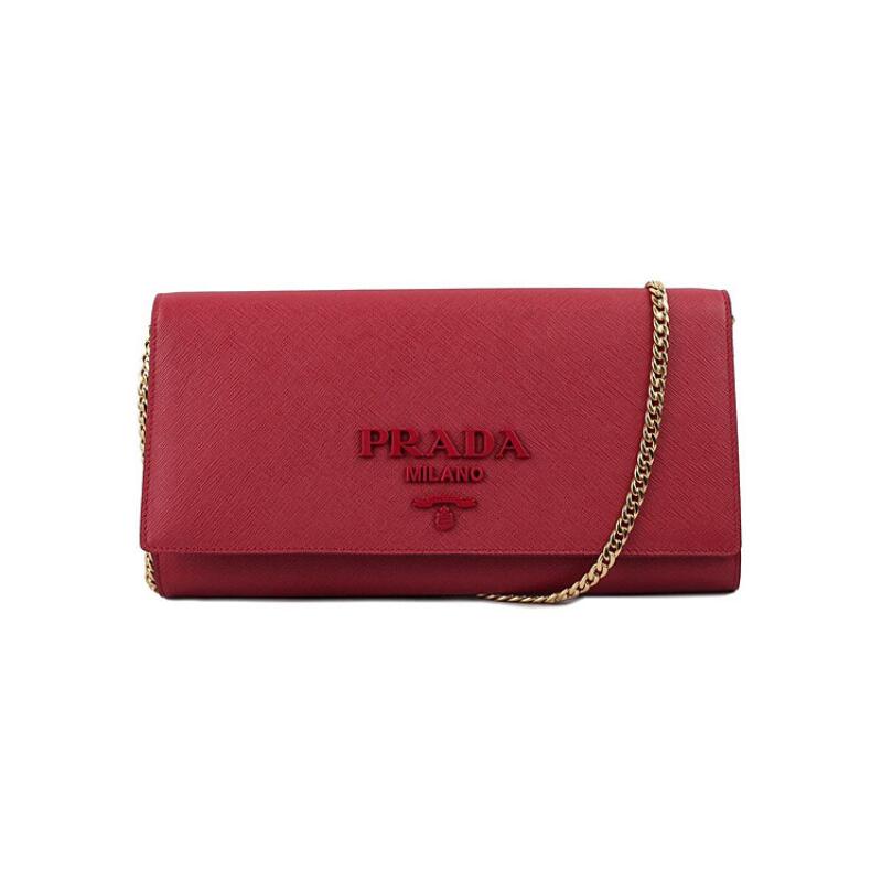 PRADA プラダ ショルダーバッグ トライアングル クロシェ ミニポーチ付 白 PRADA プラダ ショルダーバッグ トライアングル クロシェ
