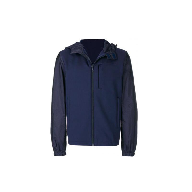 プラダ PRADA メンズフード付きコントラストジャケット SJC518 1N2I NAVY【並行輸入品】【新古品・未使用品】｜TCONNECTオンラインストア