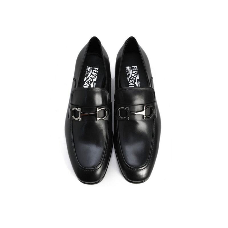 フェラガモ FERRAGAMO メンズ ブラック 牛革 ビジネス カジュアル レザー シューズ 0618471 MALCOM NERO【並行輸入品】【新古品・未使用品】｜TCONNECTオンラインストア