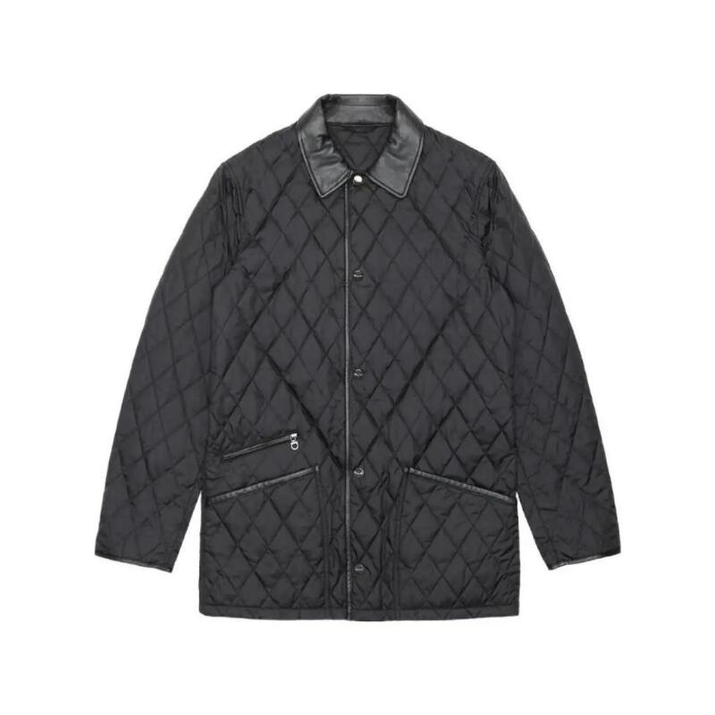 フェラガモ  FERRAGAMO メンズ キルティングコットンスーツ 上衣14-7108 0347461 BLACK【並行輸入品】【新古品・未当てはめる品】