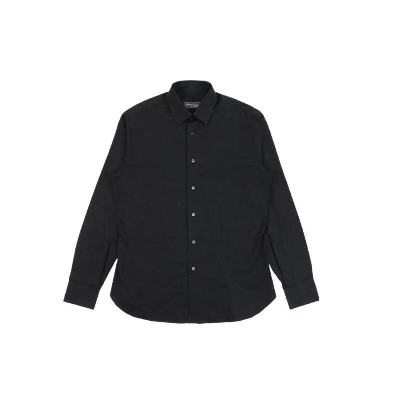 フェラガモ  FERRAGAMO メンズ ラペルプルオーバー 14-9067 0555564 NAVY【並行輸入品】【新古品・未当て嵌める品】