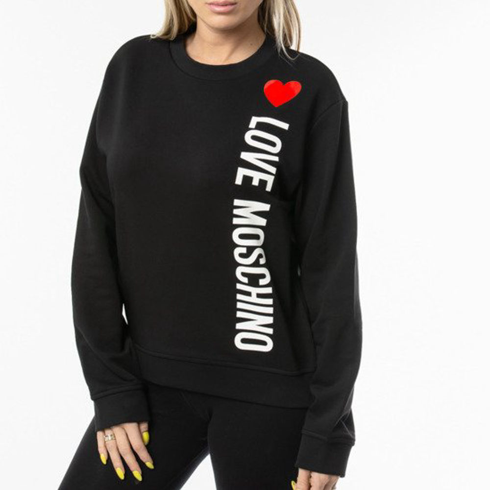優しいこと モスキーノLOVE MOSCHINO レディースロゴプリントスウェットシャツ W630632 4165 C74【並行輸入品】【新古品・未当て嵌める品】