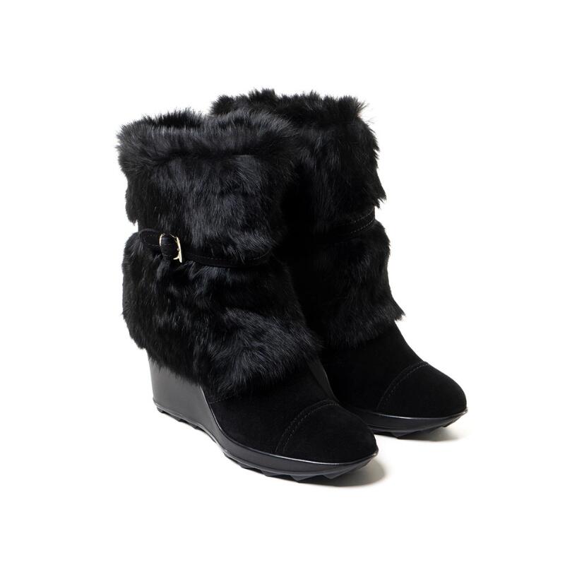 フェラガモ FERRAGAMOレディース ウサギスノー ブーツ  0586314 NUCCIO NERO【並行輸入品】【新古品・未当て嵌める品】