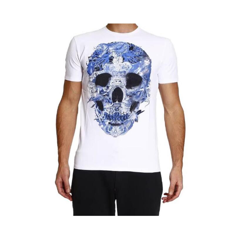 ジャストカヴァリ JUST CAVALLI メンズ T ティーシャツ S01GC0228 N20543 100【並行輸入品】【新古品・未当て嵌める品】 トップス-メンズファッション-Tシャツ・カットソー