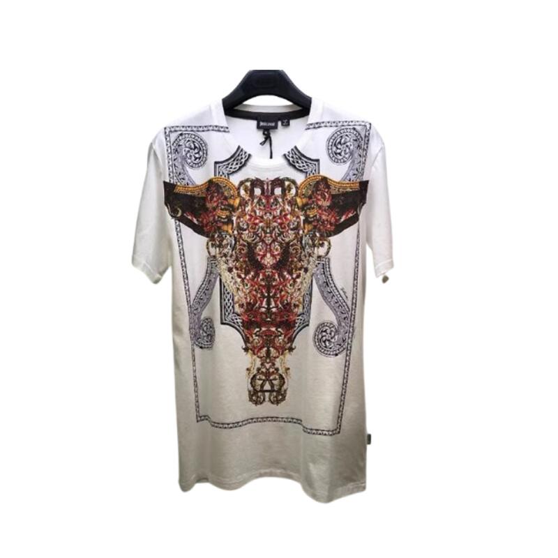 ジャストカヴァリ JUST CAVALLI メンズ T プルオーバー S03GC0185 N20663 101【並行輸入品】【新古品・未当て嵌める品】