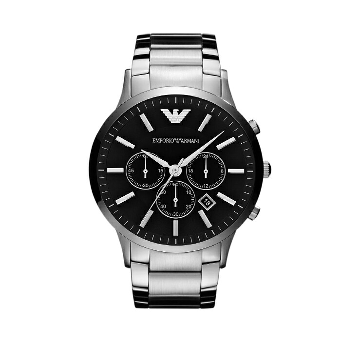 エンポリオアルマーニ EMPORIO ARMANI 時辰儀 メンズ クロノグラフ アルマーニ ウオッチ ブランド名 レナト 46粍 AR2460 黒いこと【貨物輸送無料】