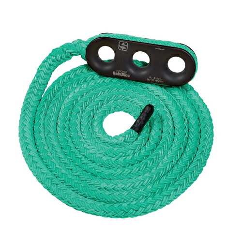 切れ込み 3つ穴セーフブロックスリングφ19粍 4.8m Notch Rope Logic TENEX TEC Sling with SAFEBLOC