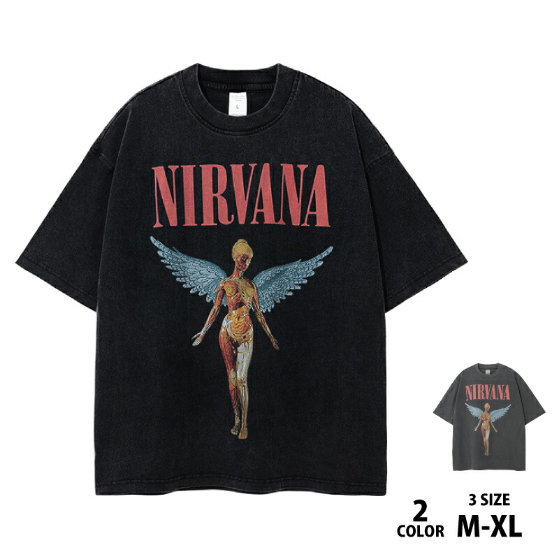 楽天市場】MUSIC ARTIST TEE NIRVANA FLORAL LOGO MEN'S T-SHIRT