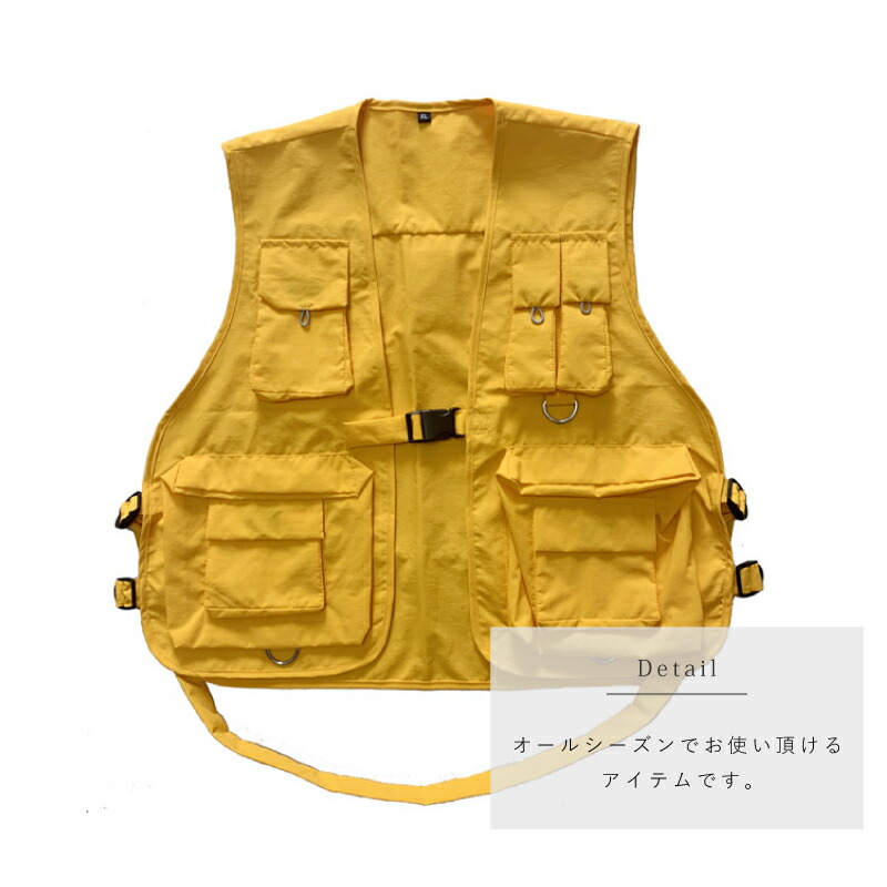 フィッシングベスト レディース アウトドア 通気性 釣り L 多機能ベスト 全5色 Xxl Xl